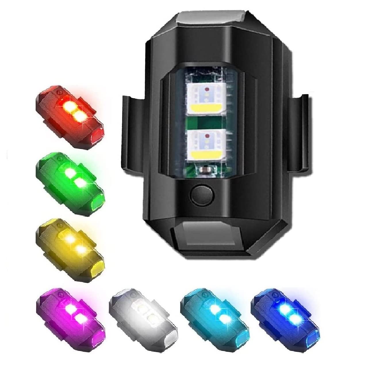 Airplane Light (7 Colors) Waterproof Universal Warning Signal Blinker LED Strobe Rechargeable